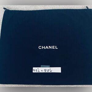 CHANEL Black Dust Bag Chanel Large Med Dust Bag Wallet Mini Bag Chanel Dustbag